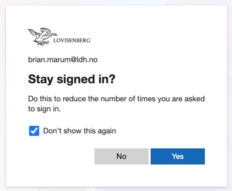 Stay signed in?