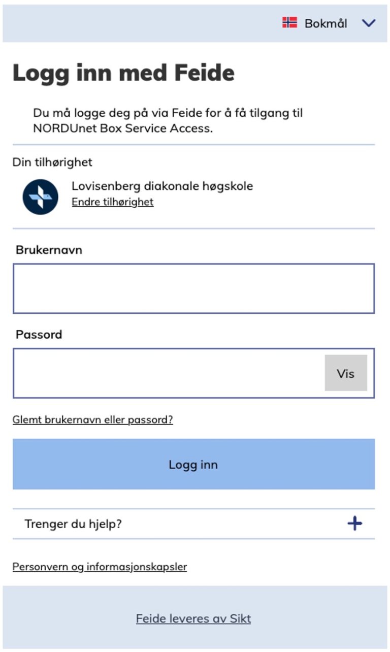 Feide pålogging