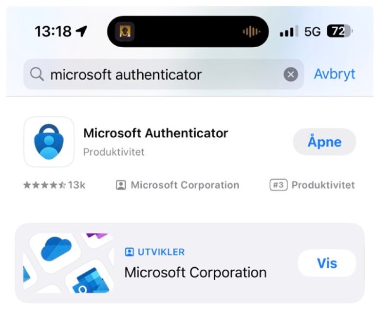 Authenticator-appen i App Store