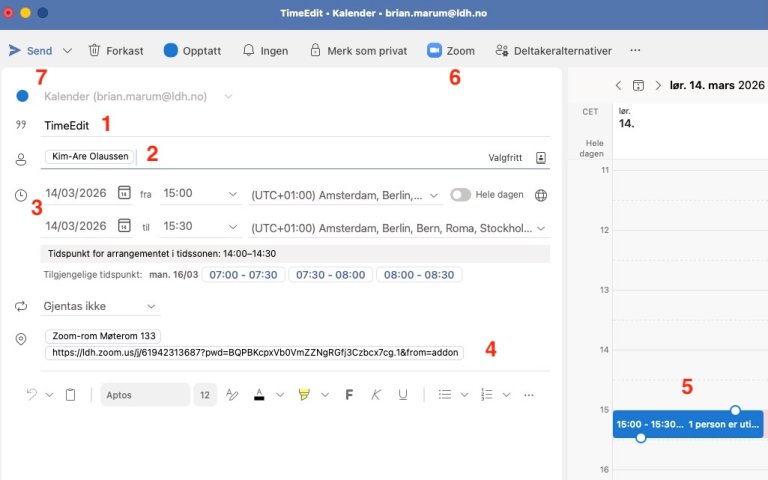 Rombooking i Outlook