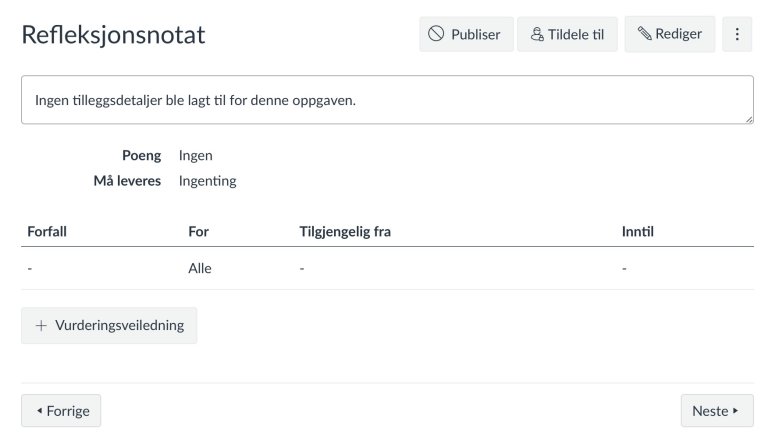 Rediger oppgaveinnstillinger