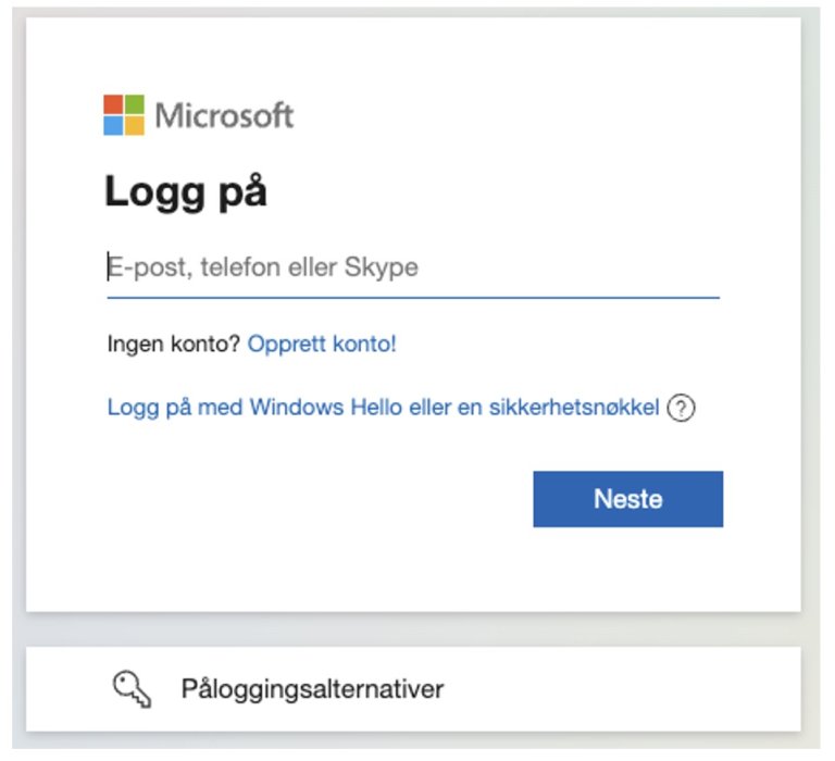 Microsoft pålogging