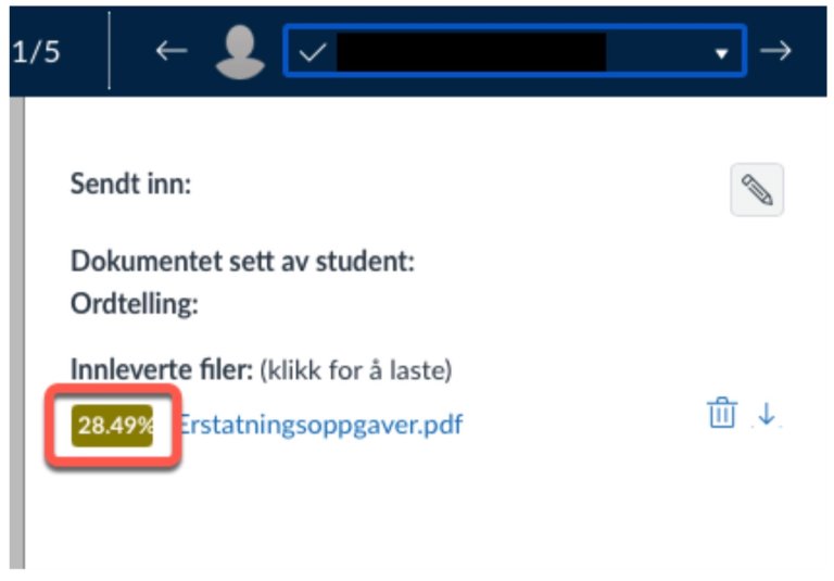 Plagiatkontroll i Canvas