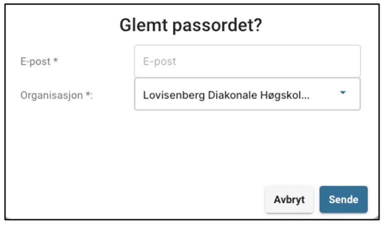 Glemt passordet