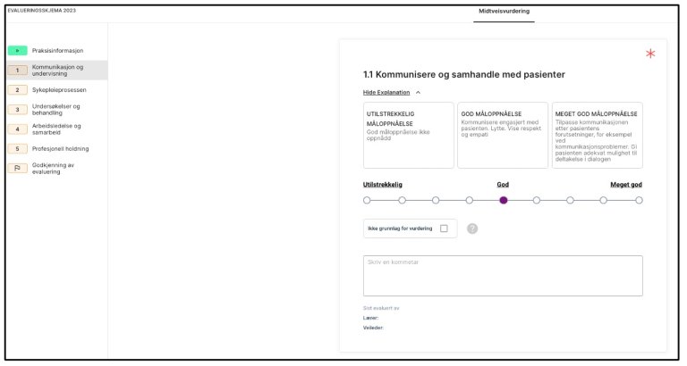Vurderingsskjemaet
