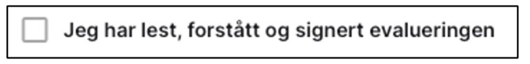 Godkjenning av skjemaet