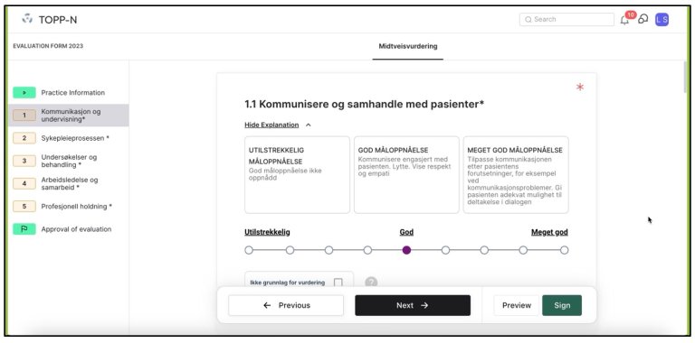 Vurderingsskjemaet