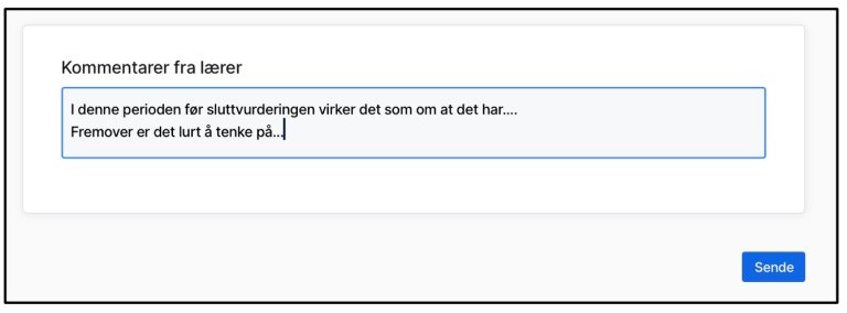 Kommentar til egenrefleksjon