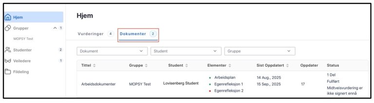 Hvordan finner egenrefleksjon til studenten