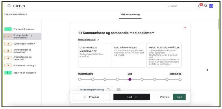 Vurderingsskjemaet
